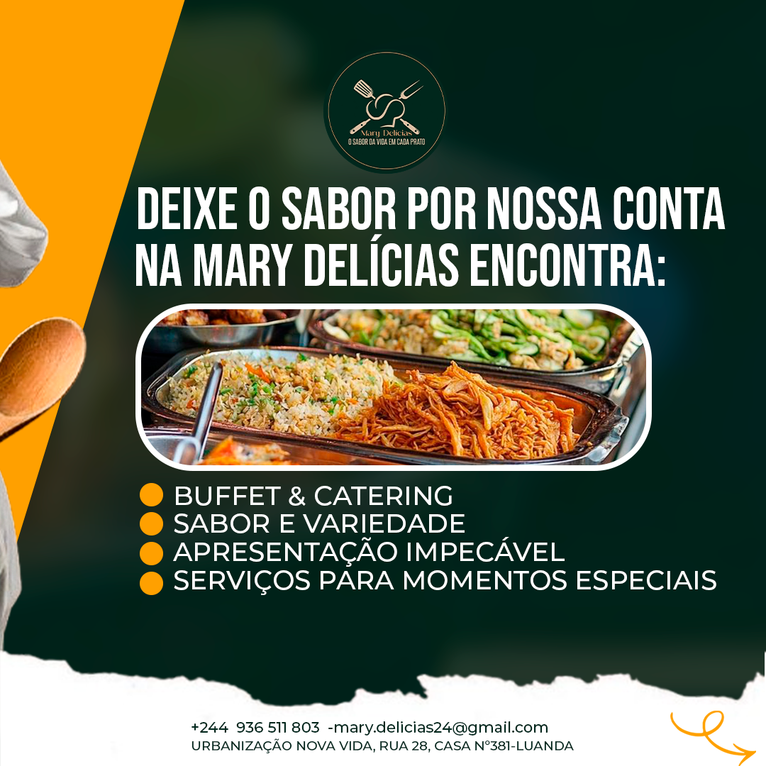 Cartaz MARY DELÍCIAS — buffet