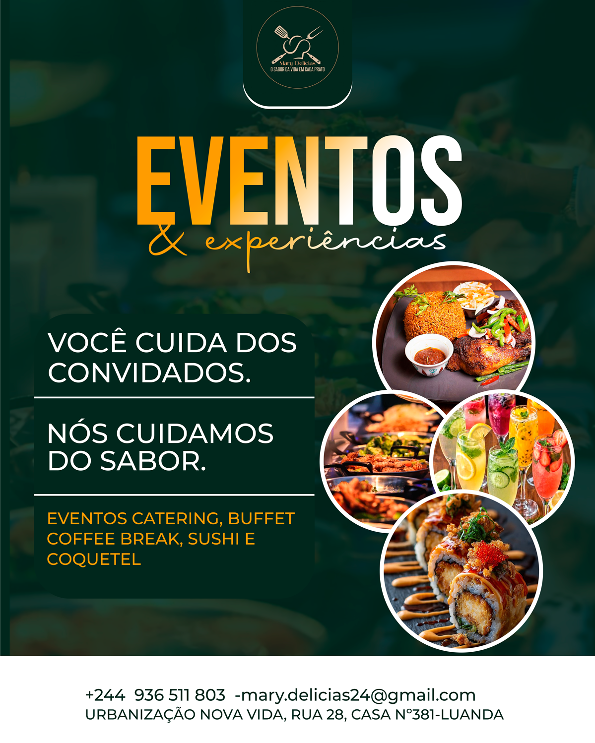 Cartaz completo — Eventos e experiências